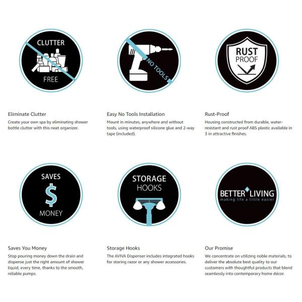 XUYA Gold ABS Plastic 1.4L Bathroom Soap Dispenser Wall Mounted For Home