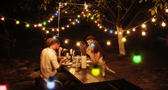 LED RGB Multi Coloured Festoon Lights Waterproof Outdoor Decor String Light 25000H