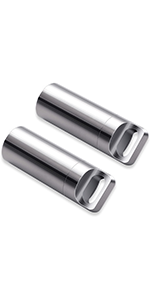 Keychain Pill Holder (2 Pack), Titanium Minsize Waterproof Pill Container/ Case For Purse Or Pocket, Portable Small
