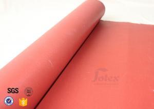 Cheap Red Silicone Coated Silica Fabric 800℃ 0.7mm Fiberglass Insulation Materials for sale