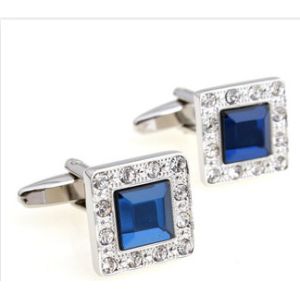 Cheap New promotional printed logo crystal zinc alloy cufflinks business corperate gifts for sale
