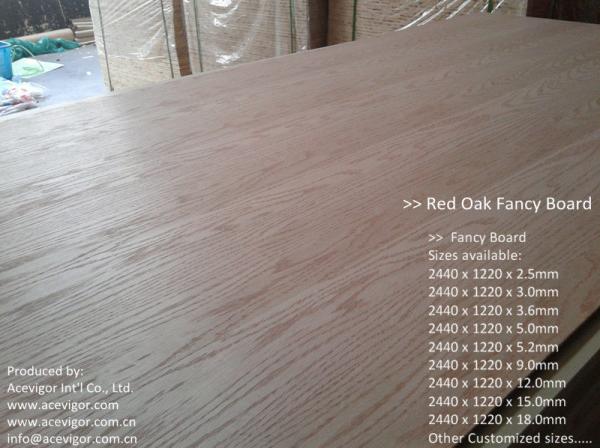 Quality Red Oak Fancy Plywood 1220 x 2440mm wholesale