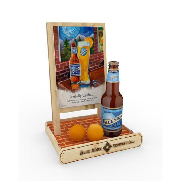 Wallmount Wine Display Stand Stylish Beer Bottle Holder Utility Glorifier For Supermarket