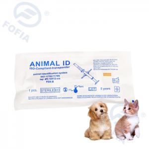 Cheap Dog RFID ISO Transponder Microchip , Pet Tracking Microchip ICAR Number for sale