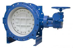 PN10 Cast Iron Eccentric Butterfly Valve , Double Offset Soft Seal Butterfly Valve