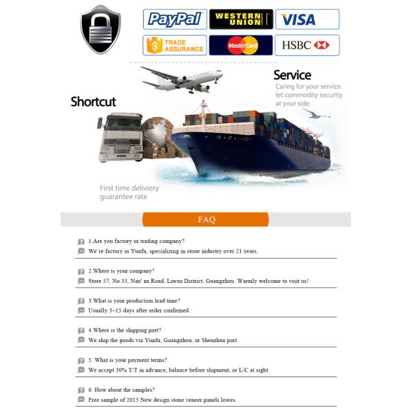 Easy Installation Practical Artificial Culture Stone , Artificial Stone Slab