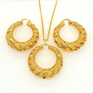 Buy cheap Vintage jewelry Pendants Necklaces Earrings Set For Women 18K Real Gold Plated from wholesalers