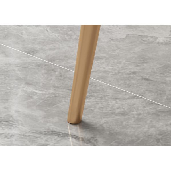 Rectangular Rock Board Marble Dining Table And Chair Combination