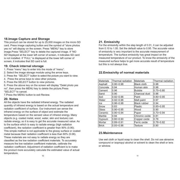 Professional Handheld Thermometer Thermal Imaging Camera Portable Infrared Thermometer IR Thermal Imager Infrared Imagin