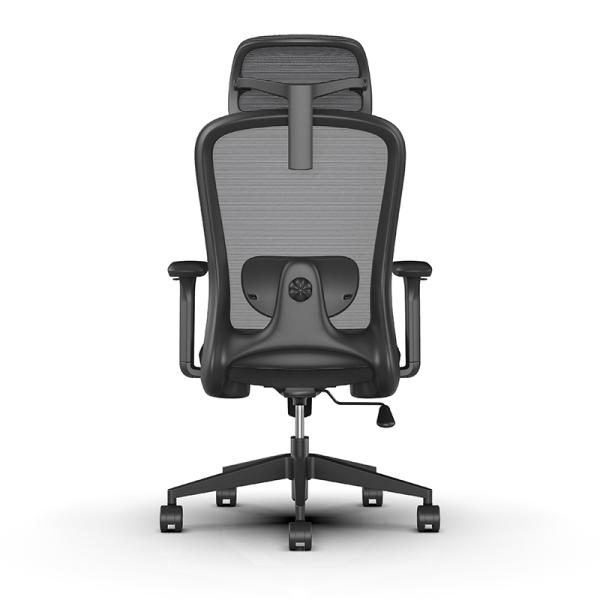 Black Executive Rolling Adjustable Task Mesh Ergonomic Desk Chair With Lumbar Support