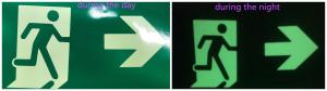 Cheap Plastic Photoluminescent Vinyl Film Self Adhesive For Everglow Exit Signs for sale