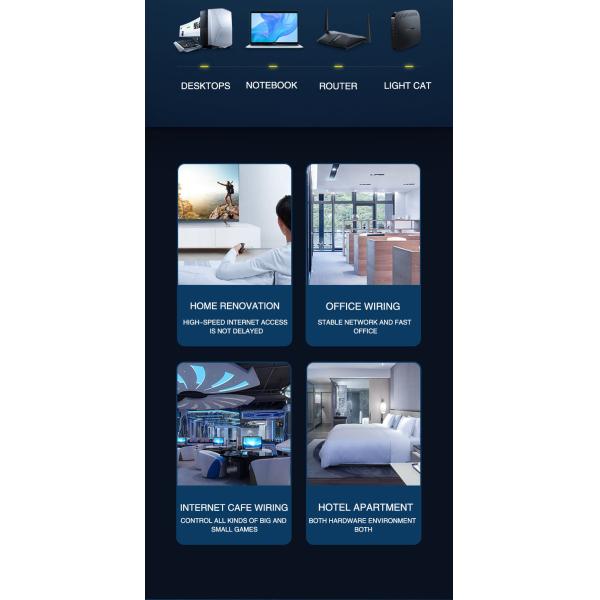 Communication Connecter Shielded Network Cable Custom Logo Cables Portable Single Port