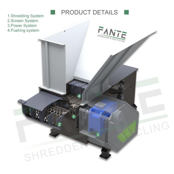 Industrial Grade Single Rotor Shredder for Tough Nets Solid Plastics and Timber