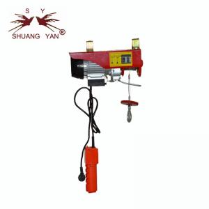 China Black Mini Electric Hoist , Light Duty Electric Hoist Double Hook Energy Saving on sale