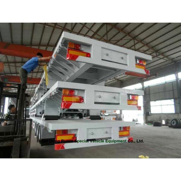Flatbed Container Trailer 3 axle for container Loading capacity 40 ton ,60ton,80Ton