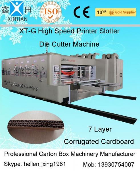 Quality Remote Control Flexo Printer Slotter Machine With Lead Edge Feeder 150 Pieces/Min wholesale