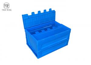 China Turnover Collapsible Plastic Crate Foldable Moving Plastic Storage Crate With Lid on sale