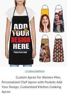 Cheap Personalized Apron For Men - Chef Cook Custom Your Design Photo Picture Text DIY Gifts for sale