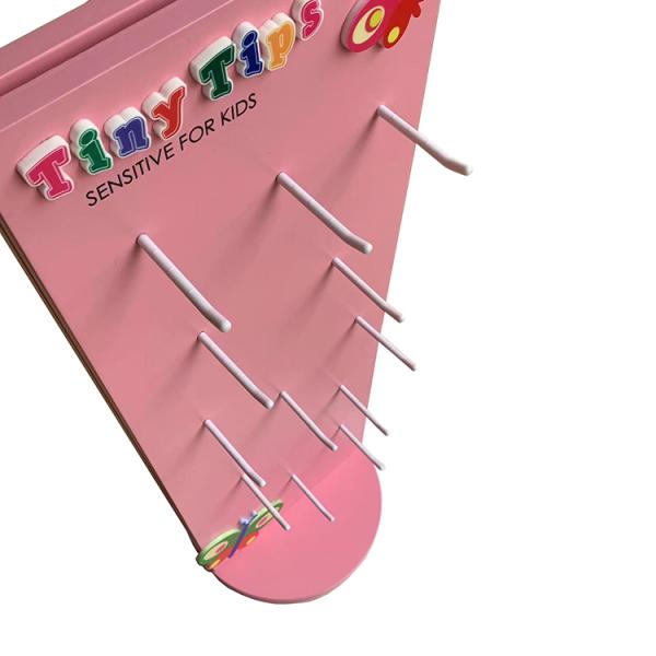 Modern Wooden Display Stand Free Standing Turning Display Stand Tiny Tips Sensitive For Kids