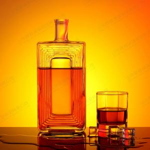 Cheap 500ml Square Bottle For Liquor Spirit Alcohol Drink Glass Bottle for sale