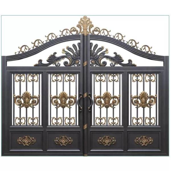 Outside House Main Door , Galvanized Wrought Iron Gate New Design