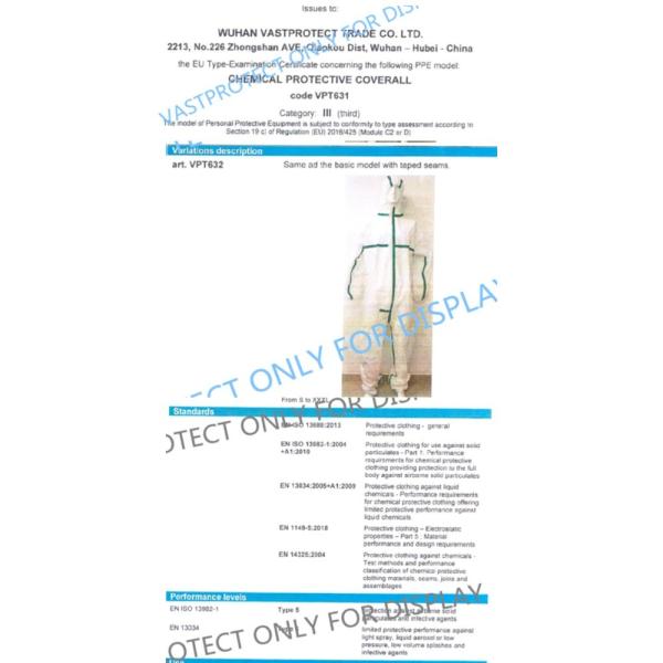 Fully Closed CE Type 4 5 6 Anti Static Disposable Microporous Coverall For OEM Accepted