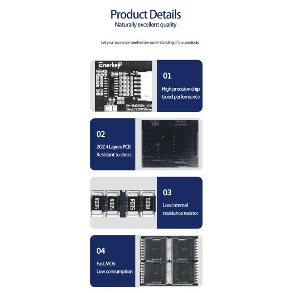 3S 4S 50A BMS Battery Board With NTC Electric Tricycle Cell BMS 12V