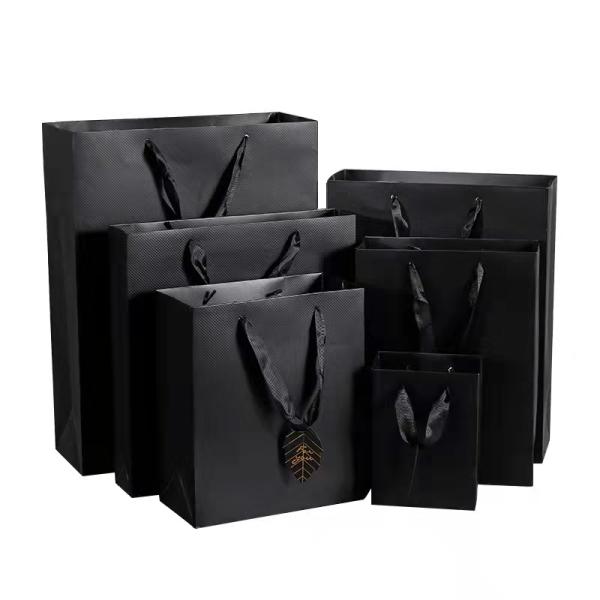 custom printed Square Bottom Paper Bag Reusable for shopping