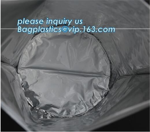 IBC foil Liner for bulk juice wine, Liquid packaging boxes storage carton ibc alunimium bag, Round Bottom Flexible Drum