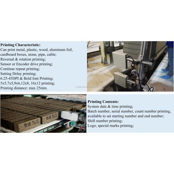 CYCJET Large Character Inkjet Printer D07L-4 Drop On Demand Inkjet Printer Concrete