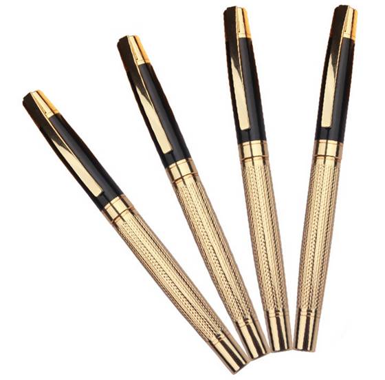 Customized Logo Luxury Metal Roller Pens With Cap