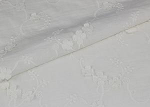 Cheap Fashion 3D Flower Lace Fabric , Embroidered Cotton Lace Fabric By The Yard for sale