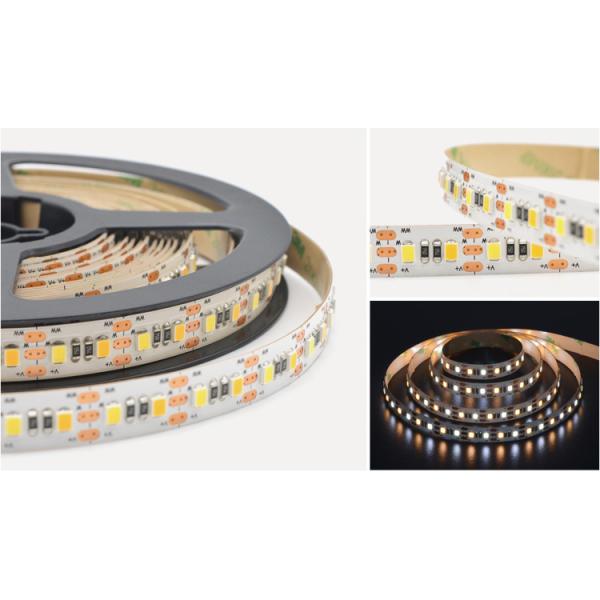 Dual Color Temperature Flexible LED Strip Lights 2835 SMD 600 Led / Roll High CRI80 CRI90