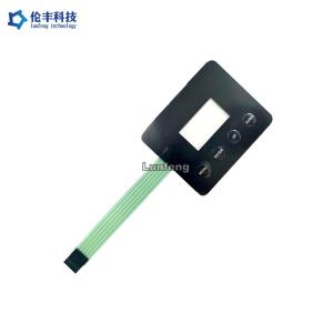 China Glossy Surface Tactile Membrane Switch Overlay Transparent LCD Window on sale