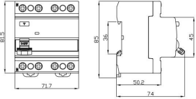16A 25A 2pole RCCB TYPE G Short Time Delay VKL11 For EV Charging Systems