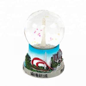 Cheap 45mm Resin Crafts China Famous Tower Guangzhou Souvenir Snow Globe For Sale Custom Snow Ball For Promotion Gifts for sale