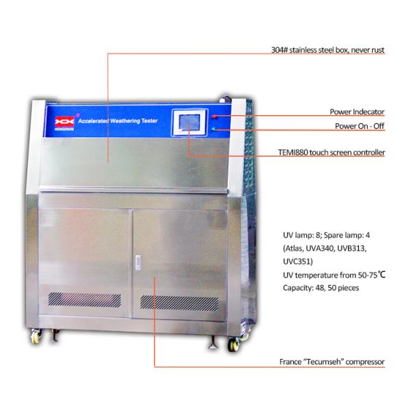 ISO 1 phase UV Aging Chamber , Anticorrosive Accelerated Aging Test Chamber