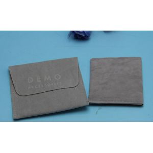 Cheap Velvet Foldable Jewelry Envelope Pouches Label Logo Small Size For Packing for sale