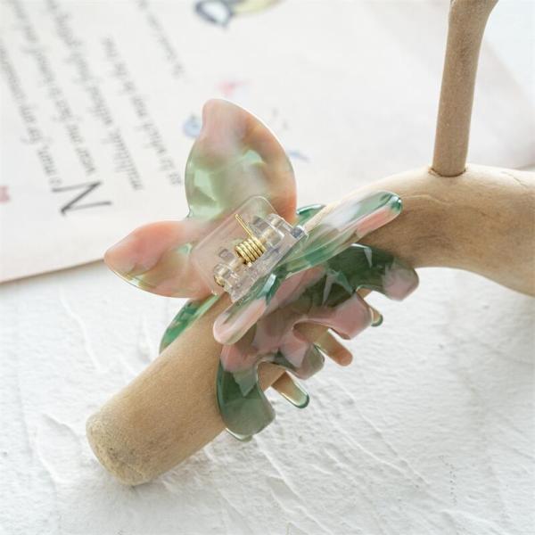 Acetic acid kids girls plate butterfly animal accessories grip hair clip with teeth hair clip cross border accessories