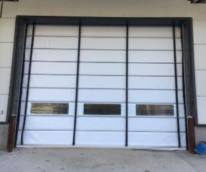 Cheap Industrial Vertical Lift Fabric Doors With PVC Window Opening speed 0.8 - 1.2m/s for sale