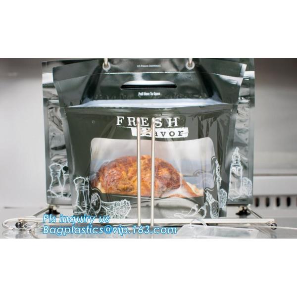 High Quality Rotisserie Chicken Plastic packaging bag Grilled Chicken Bag microwave grilled hot chicken bag Stand Up Roa