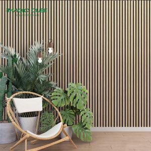 Cheap HPL 12mm Thickness Wood Slat Acoustic Panels with Gun Nail Accessories for sale