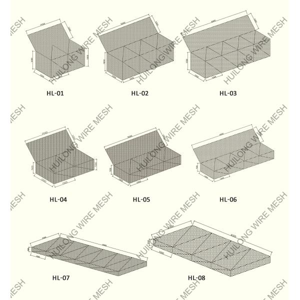 Galvanized Gabion Basket Edge Wire Dia 3.4mm Lacing Wire Dia 2.2mm