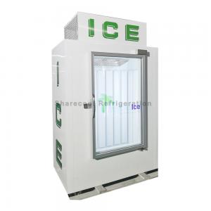 Cheap 42 Cubic Feet Ice Storage Bin Freezer R404a Refrigerant Defrorsting Glass Door for sale
