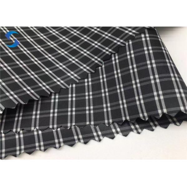 230T Waterproof Plaid Taffeta Fabric Printed Lining