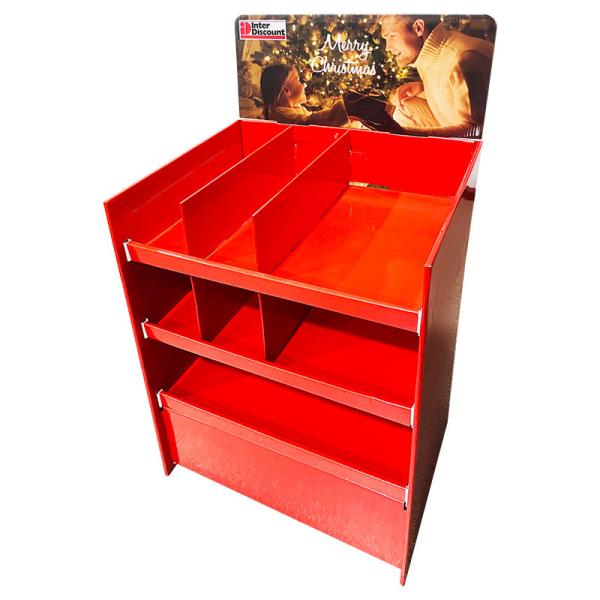 Quality 350g CCNB Supermarket Cardboard POP Displays Shelves K5 Corrugated wholesale