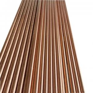 Cheap C1011 C1020 Copper Rod Bar T2 ETP Solid Copper Ground Rod 5mm 6mm 8mm for sale