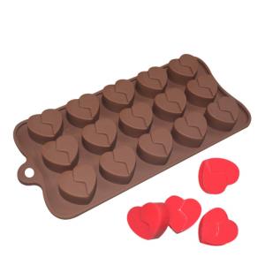 Cheap LFGB Custom Chocolate Molds Heart Shaped Mousse Cake Silicone Mold for sale