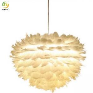 China Romantic Feather Creative E27 Modern Nordic Pendant Light For Children Room Decoration on sale