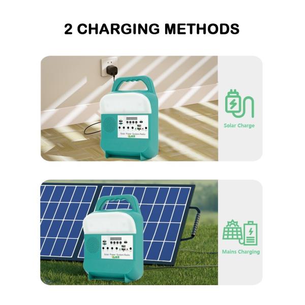 30W Solar Home Lighting System Kit With USB Mobile Charging Function